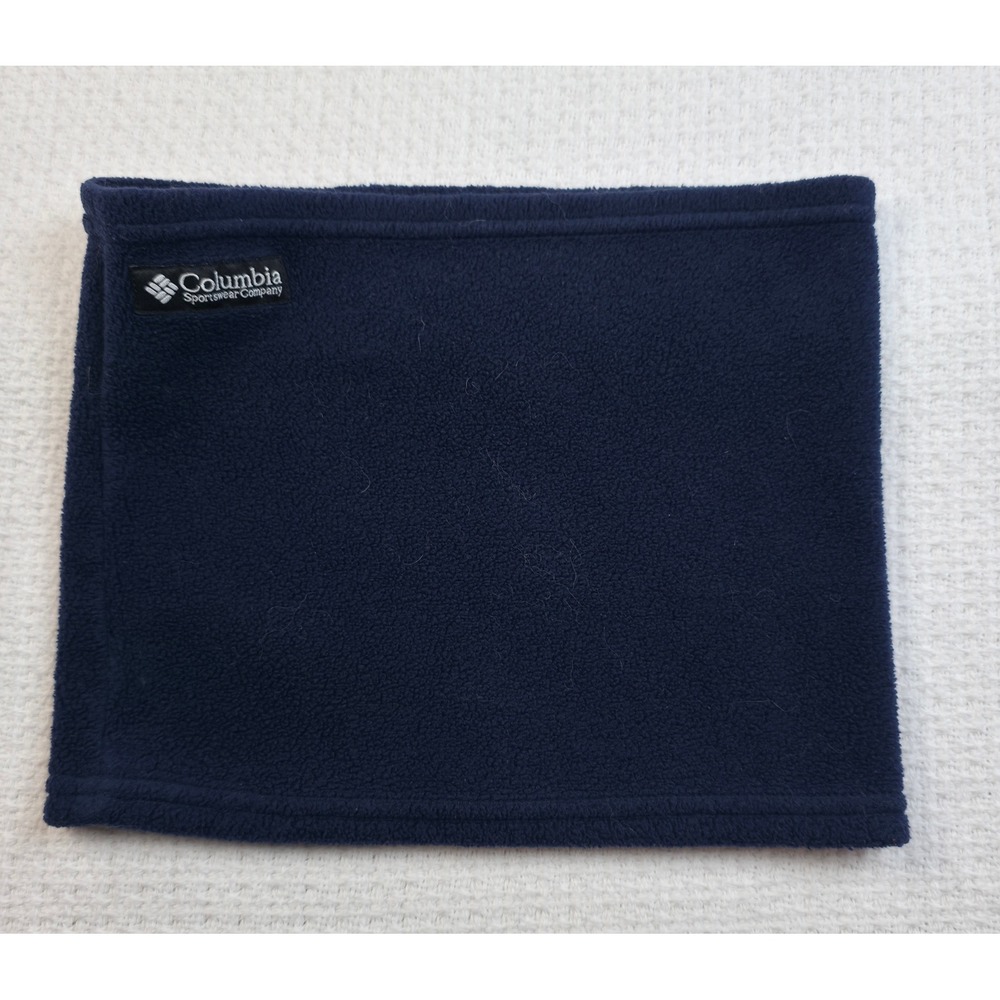 Columbia Neck Gaiter Unisex OS Navy Blue Fleece Winter Scarf Excellent